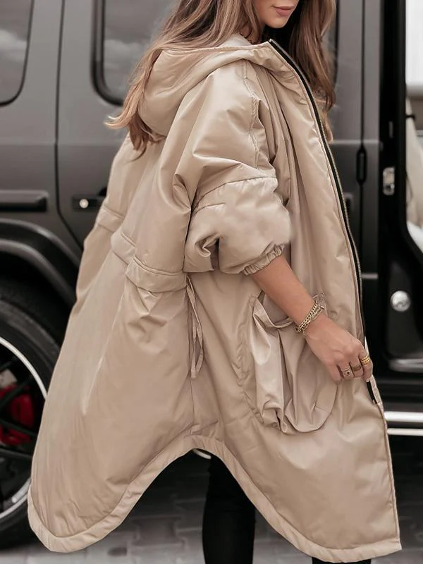 Women's Hooded Long Sleeve Casual Cotton Jacket