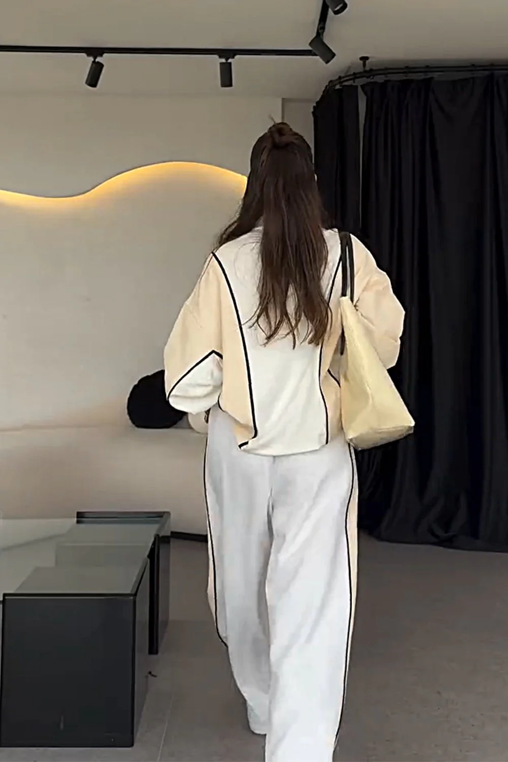 Women's Zipper Jacket & Pants Two-piece Set